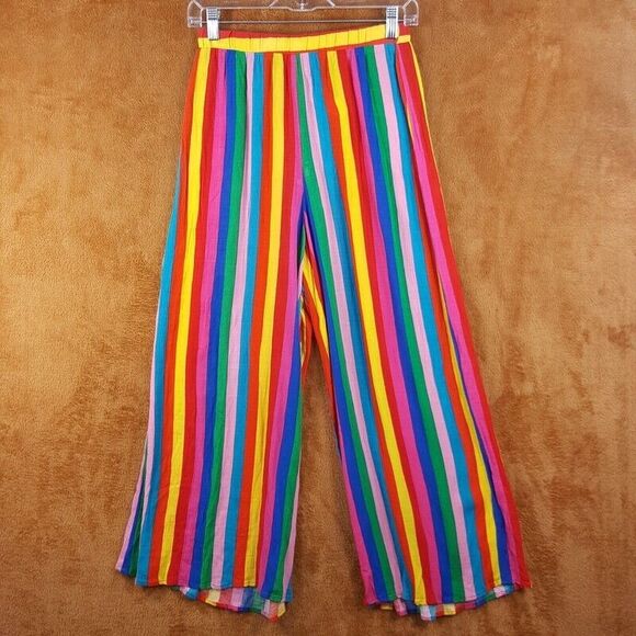 SHOW ME YOUR MUMU Womens Small Stripe Pull On Pants Crop Top EXPLORER KENNY - Picture 5 of 14